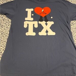 Men's Navy Blue 'I Heart TX' Graphic Tee